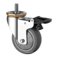 Screw Brake Casters for Indoor Floor Mute Castor